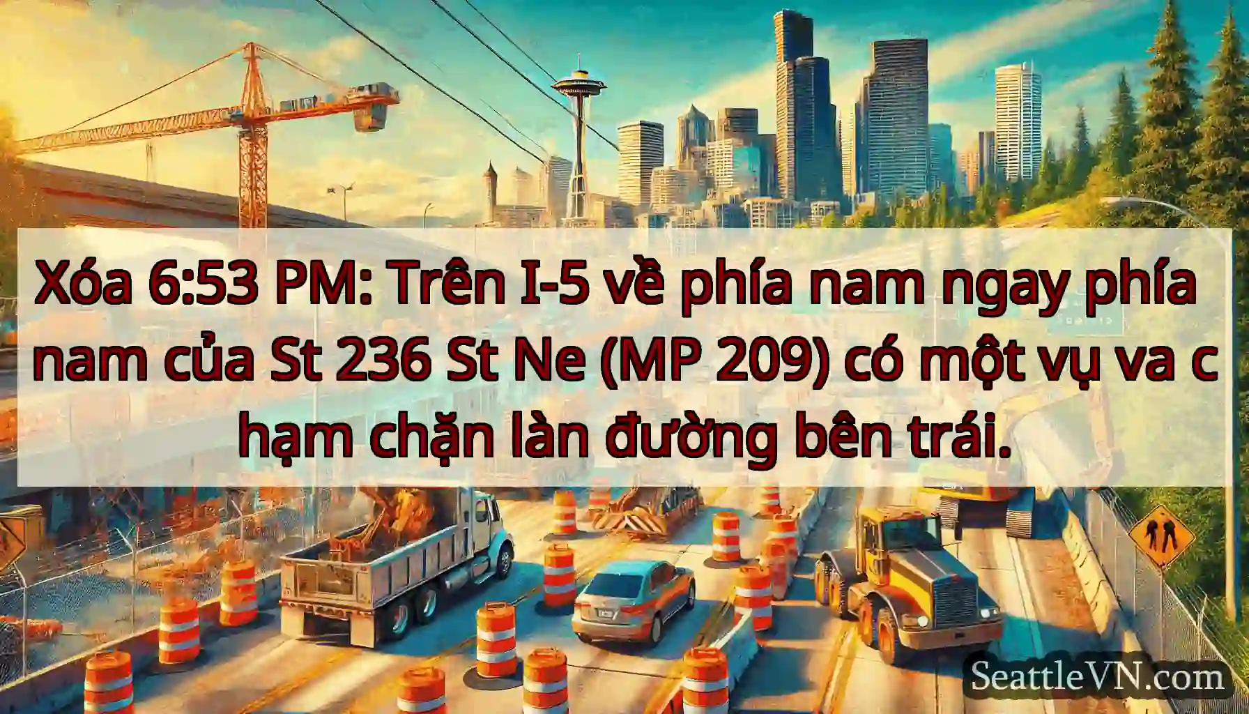 Xóa 6:53 PM: Trên I-5 về phía nam ngay phía nam