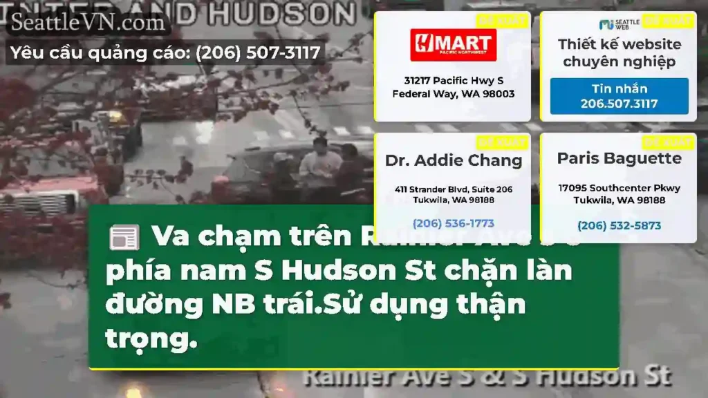 Va chạm trên Rainier Ave s ở phía nam S Hudson St