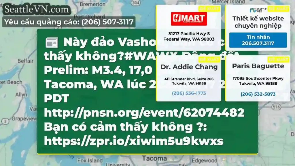 Này đảo Vashon, bạn có cảm thấy không?#WAWX Động