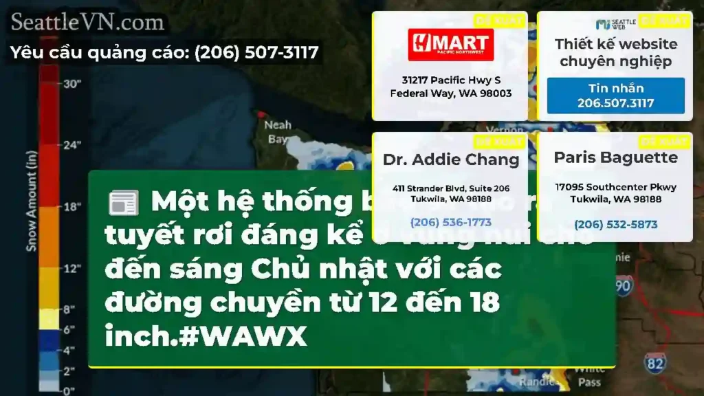 Một hệ thống bão sẽ tạo ra tuyết rơi đáng kể ở