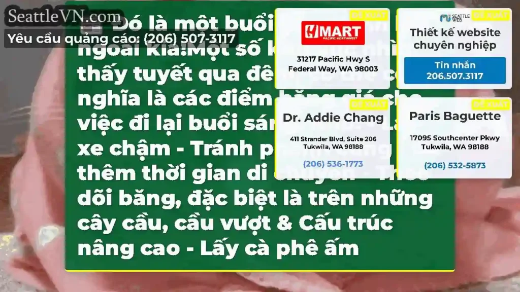 Đó là một buổi sáng lạnh lẽo ngoài kia!Một số khu