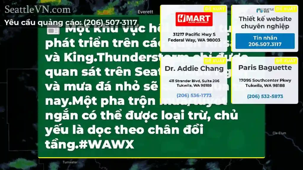 Một khu vực hội tụ tiếp tục phát triển trên các