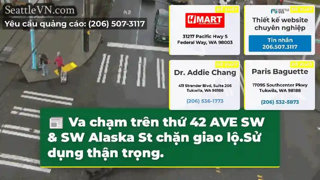 Va chạm trên thứ 42 AVE SW & SW Alaska St chặn