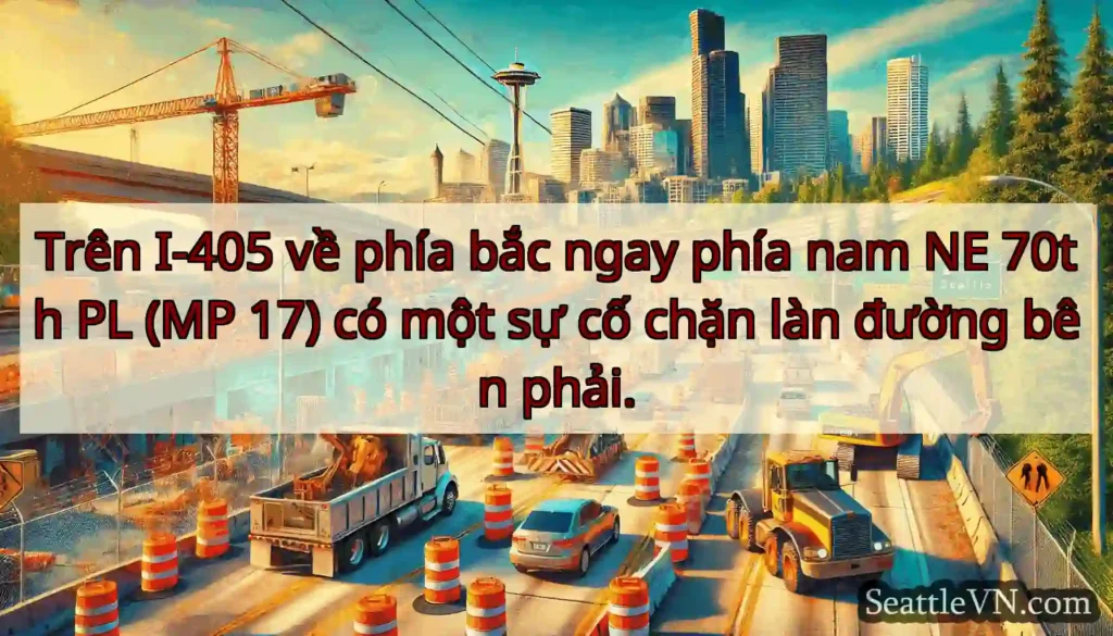 Trên I-405 về phía bắc ngay phía nam NE 70th PL
