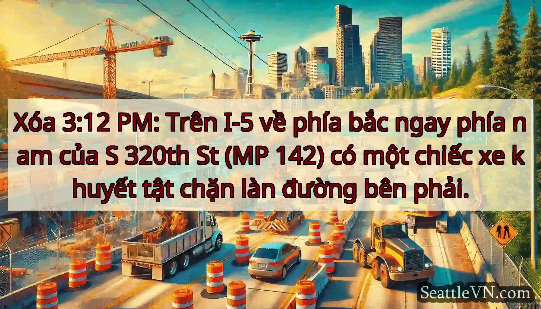 Xóa 3:12 PM: Trên I-5 về phía bắc ngay phía nam