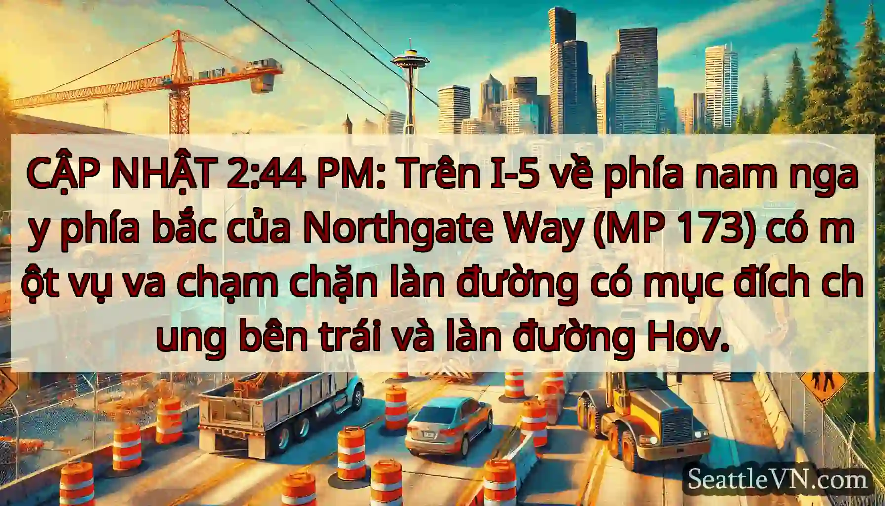 CẬP NHẬT 2:44 PM: Trên I-5 về phía nam ngay phía