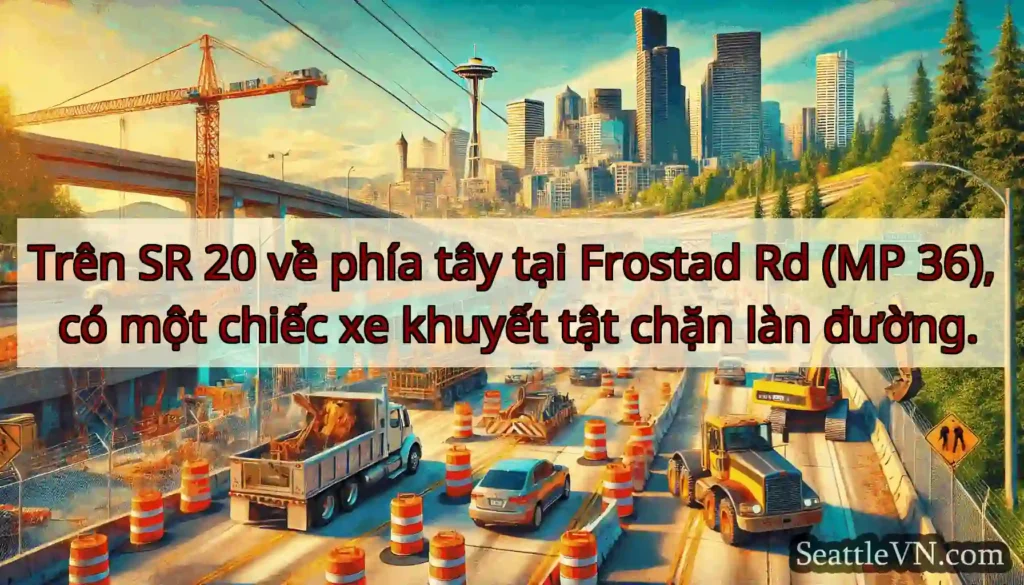 Trên SR 20 về phía tây tại Frostad Rd (MP 36), có