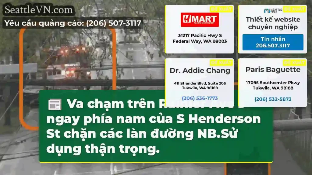 Va chạm trên Rainier Ave s ngay phía nam của S