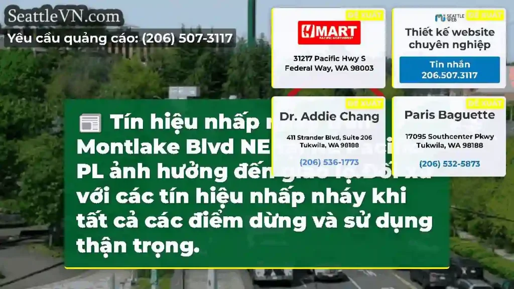 Tín hiệu nhấp nháy trên Montlake Blvd NE tại NE
