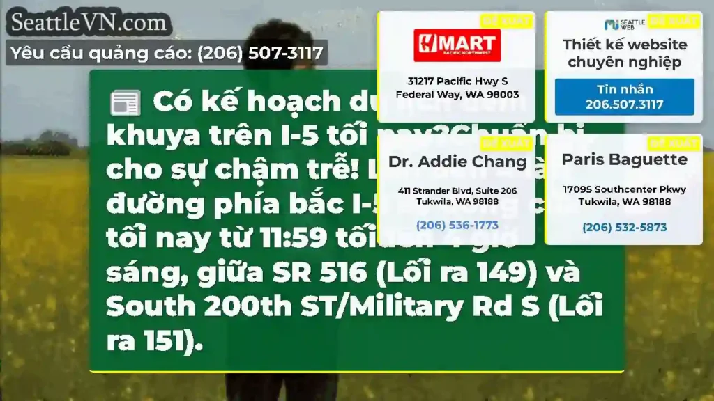 Có kế hoạch du lịch đêm khuya trên I-5 tối