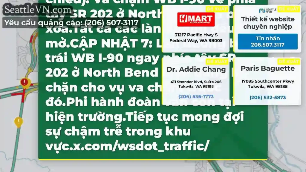 Cập nhật cuối cùng (6:30 chiều): Va chạm WB I-90