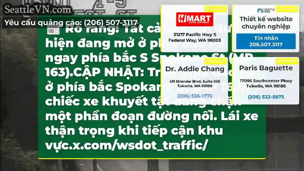 Rõ ràng: Tất cả các làn đường hiện đang mở ở phía
