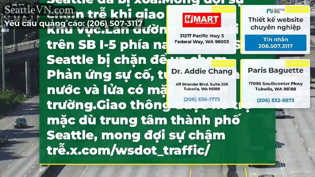 Rõ ràng: vụ va chạm này trên SB I-5 phía nam