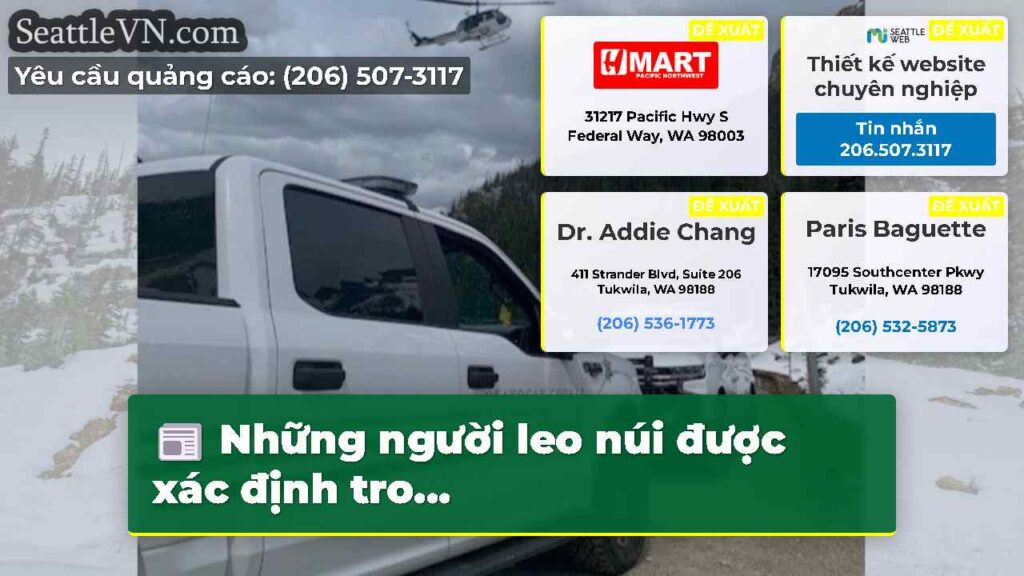 Những người leo núi được xác định tro...