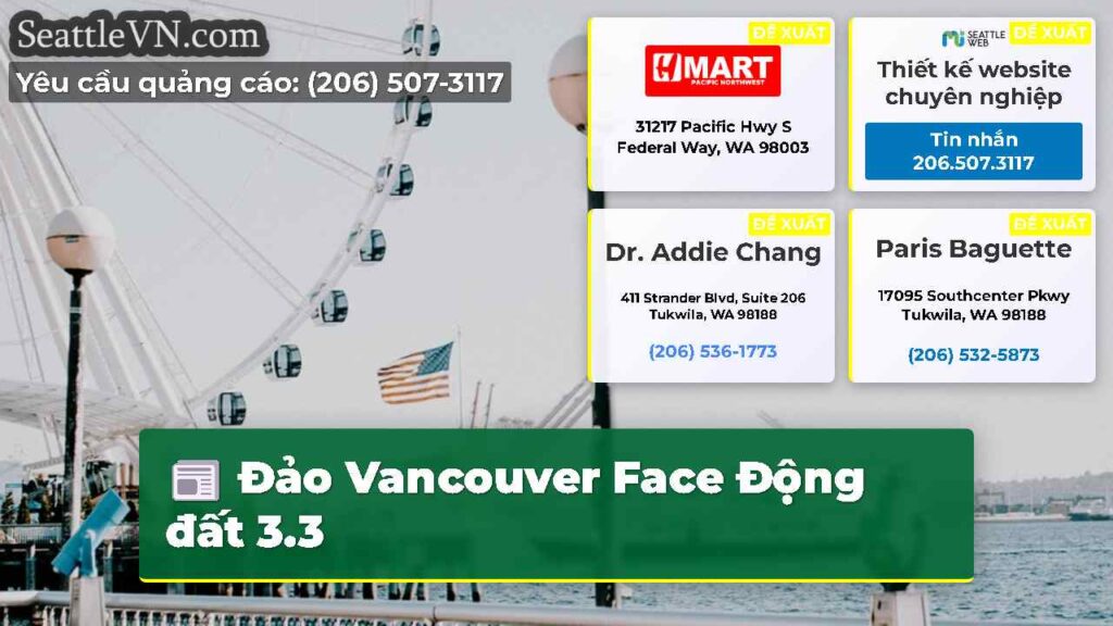 Đảo Vancouver Face Động đất 3.3