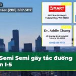 Semi Semi gây tắc đường biển I-5