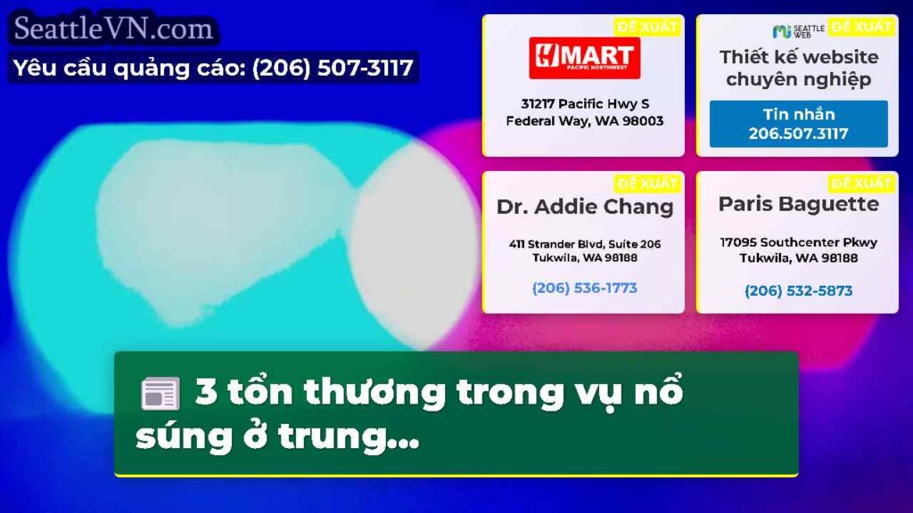 3 tổn thương trong vụ nổ súng ở trung...