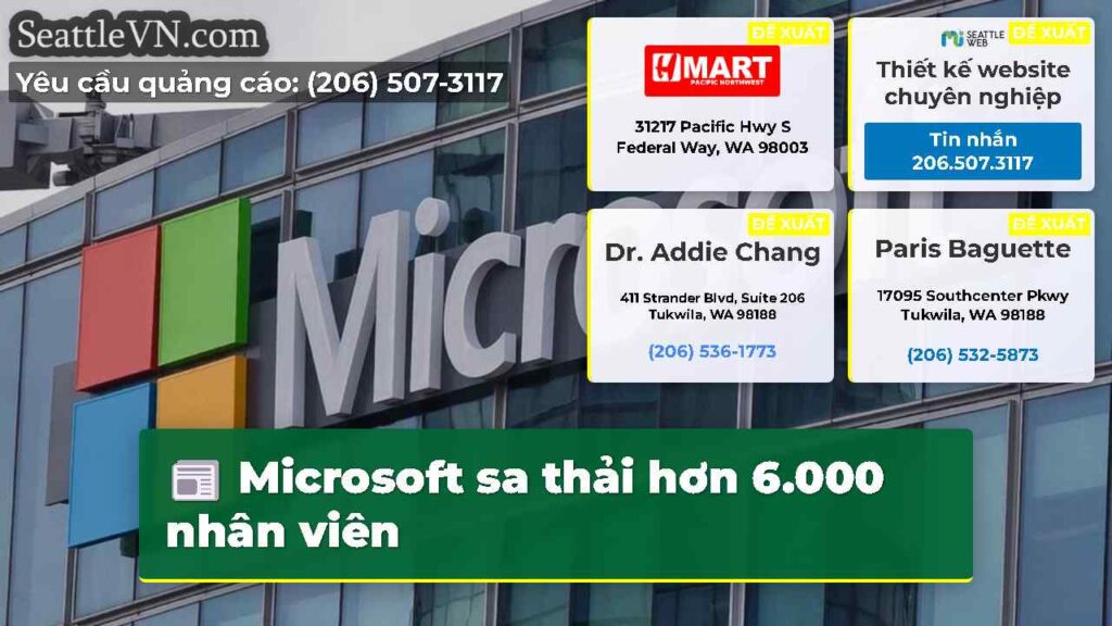Microsoft sa thải hơn 6.000 nhân viên