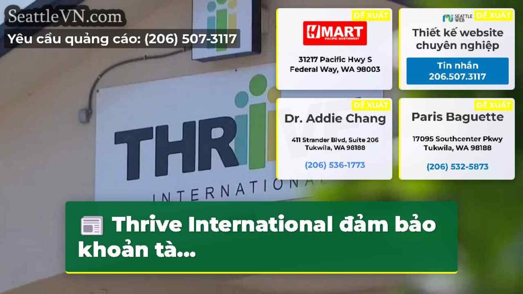 Thrive International đảm bảo khoản tà...