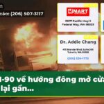 I-90 về hướng đông mở cửa trở lại gần…
