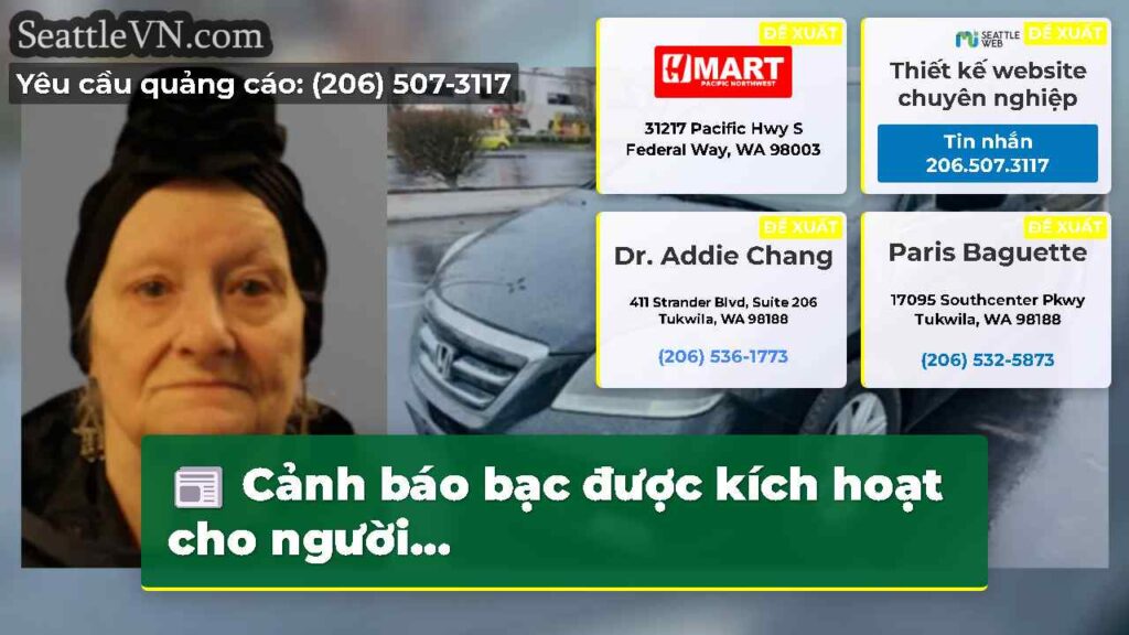 Cảnh báo bạc được kích hoạt cho người...