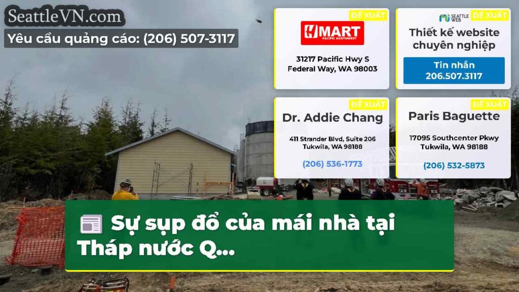 Sự sụp đổ của mái nhà tại Tháp nước Q...