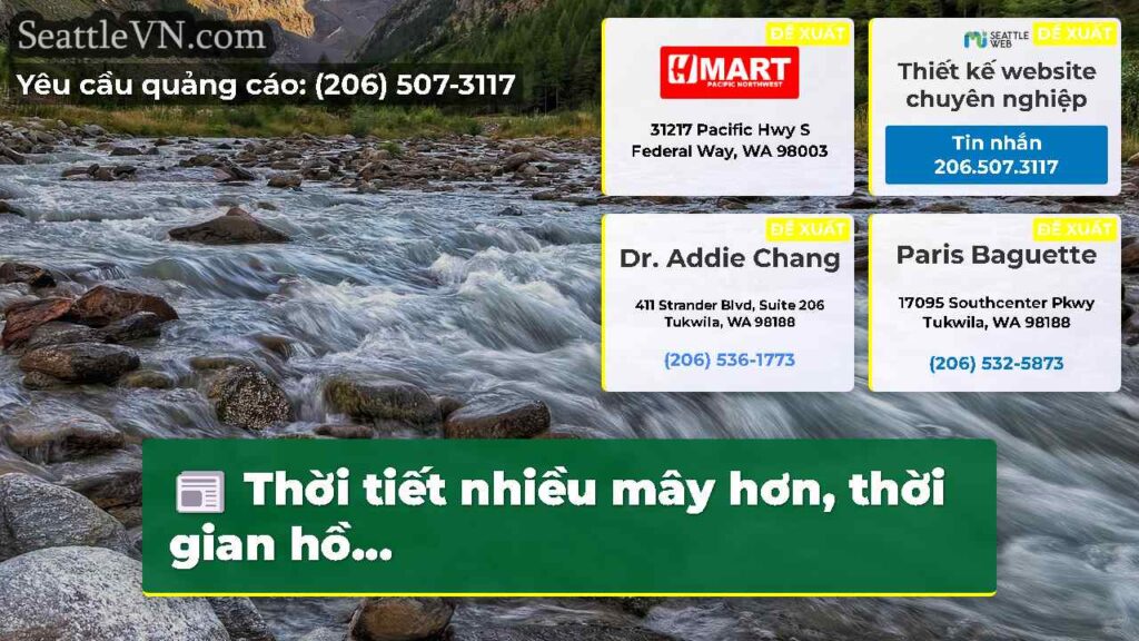 Thời tiết nhiều mây hơn, thời gian hồ...