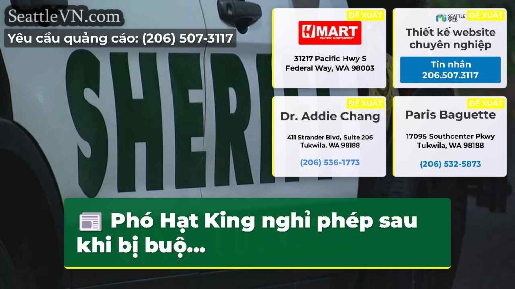 Phó Hạt King nghỉ phép sau khi bị buộ...