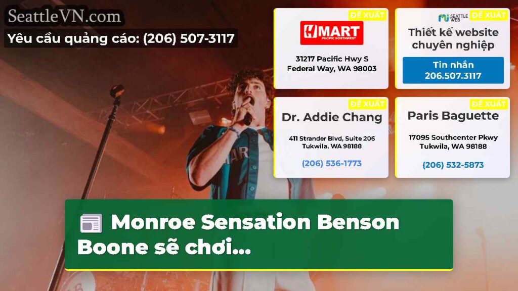 Monroe Sensation Benson Boone sẽ chơi...