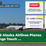 2 Alaska Airlines Planes Wings Touch …
