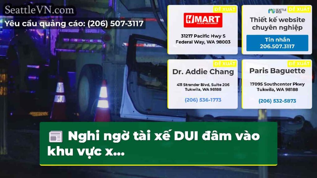Nghi ngờ tài xế DUI đâm vào khu vực x...