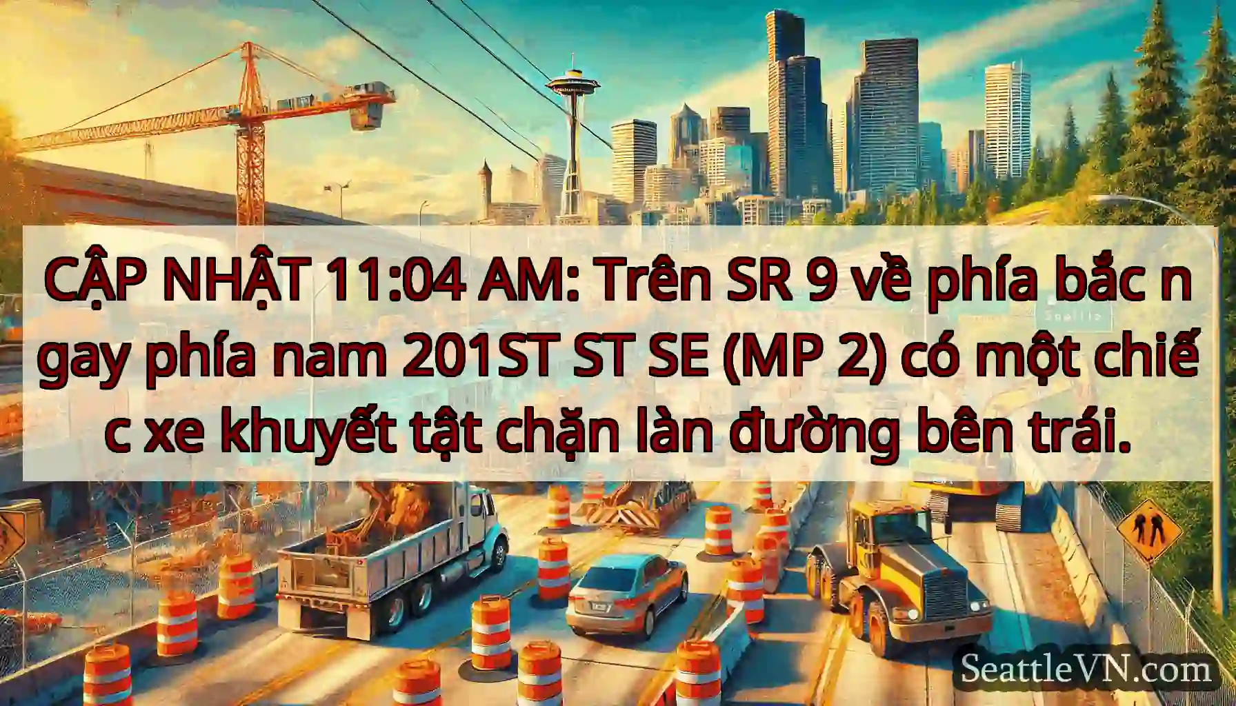 CẬP NHẬT 11:04 AM: Trên SR 9 về phía bắc ngay