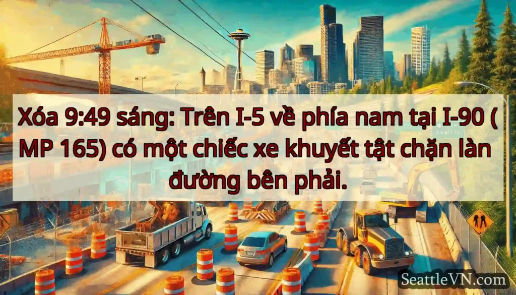 Xóa 9:49 sáng: Trên I-5 về phía nam tại I-90 (MP