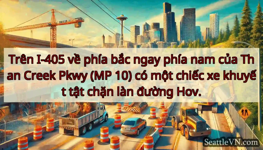 Trên I-405 về phía bắc ngay phía nam của Than