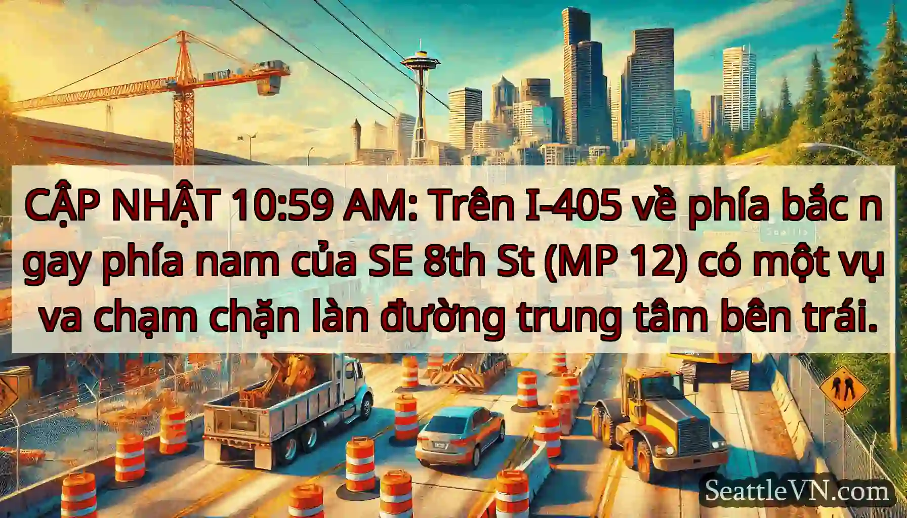 CẬP NHẬT 10:59 AM: Trên I-405 về phía bắc ngay