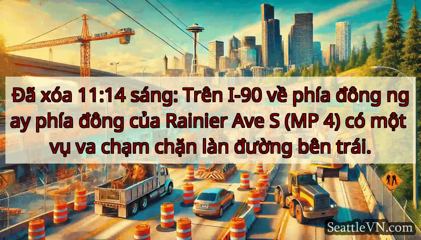 Đã xóa 11:14 sáng: Trên I-90 về phía đông ngay