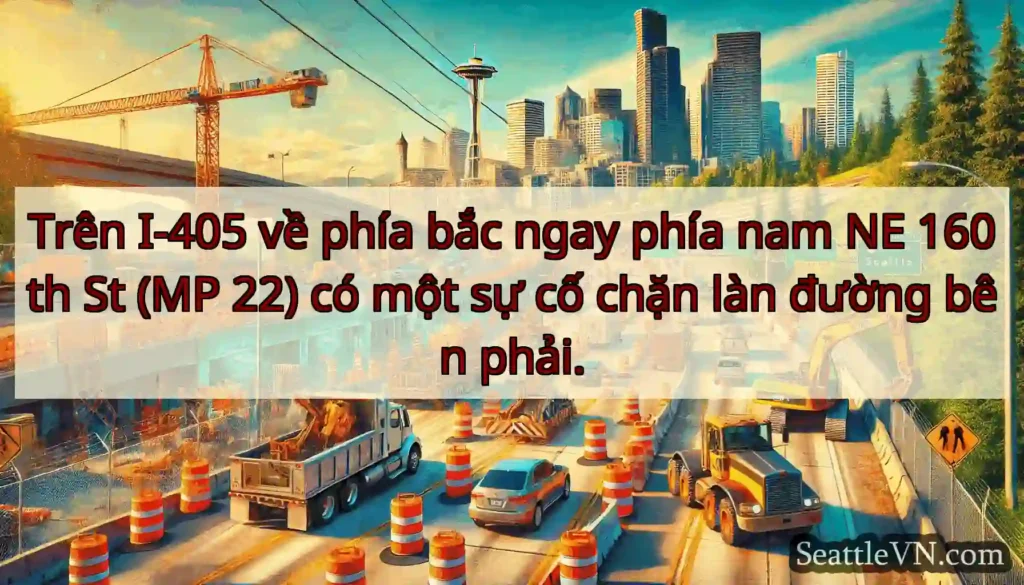 Trên I-405 về phía bắc ngay phía nam NE 160th St