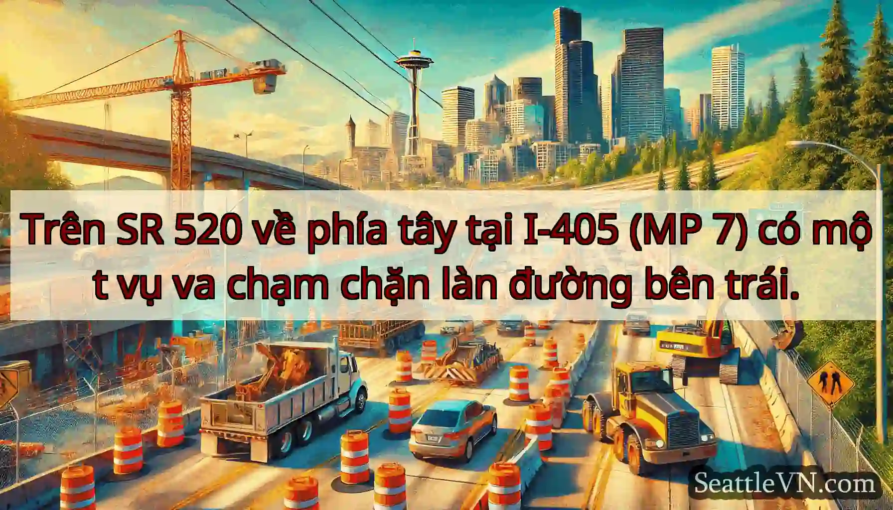 Trên SR 520 về phía tây tại I-405 (MP 7) có một