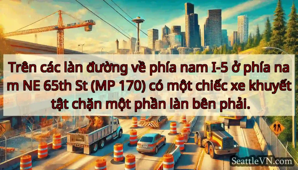 Trên các làn đường về phía nam I-5 ở phía nam NE