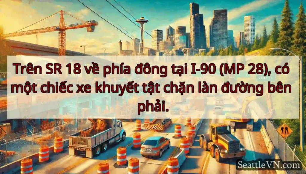 Trên SR 18 về phía đông tại I-90 (MP 28), có một