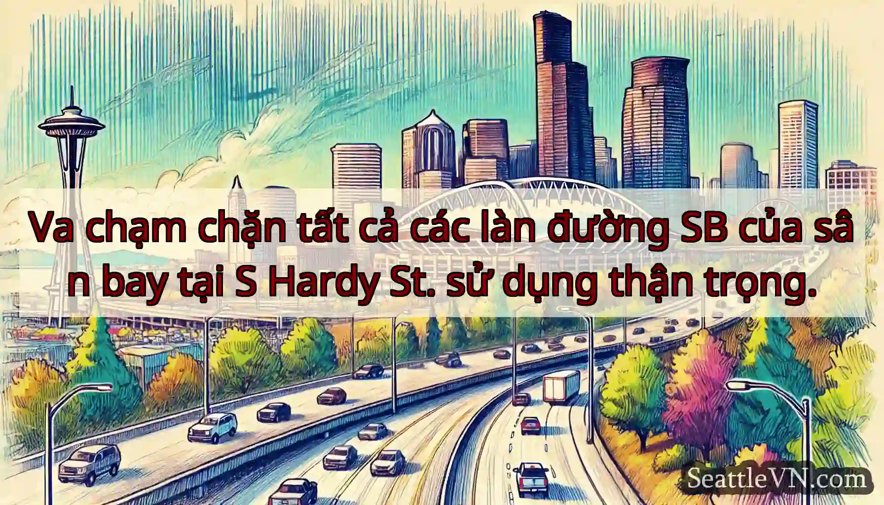 Va chạm chặn tất cả các làn đường SB của sân bay