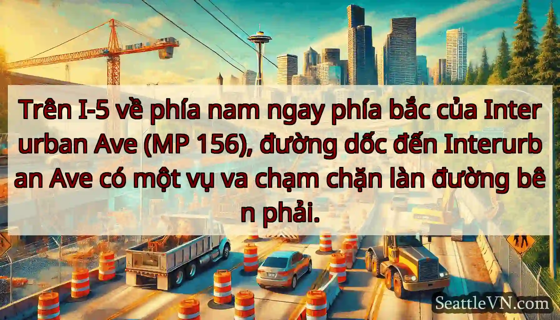 Trên I-5 về phía nam ngay phía bắc của Interurban