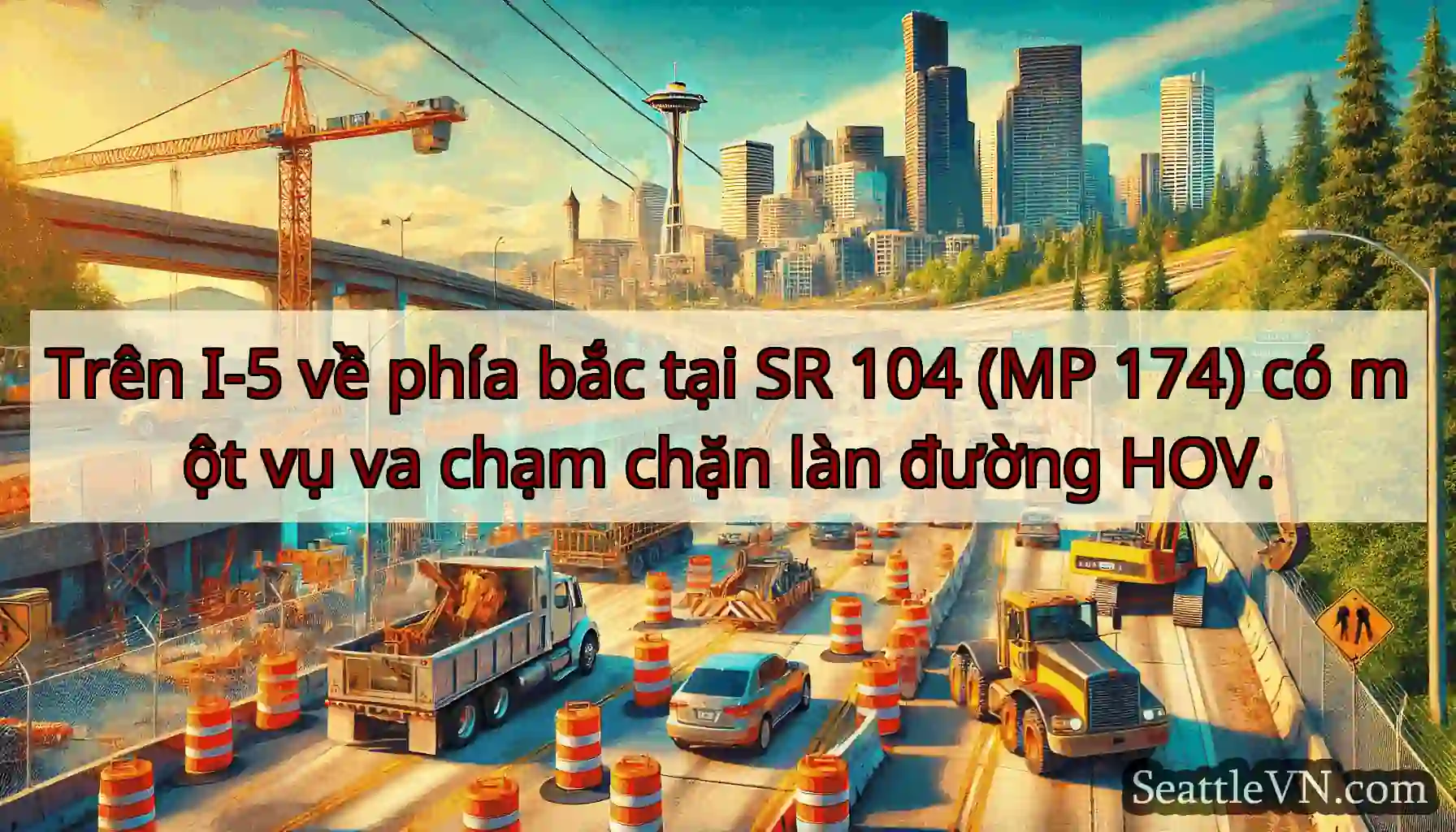 Trên I-5 về phía bắc tại SR 104 (MP 174) có một