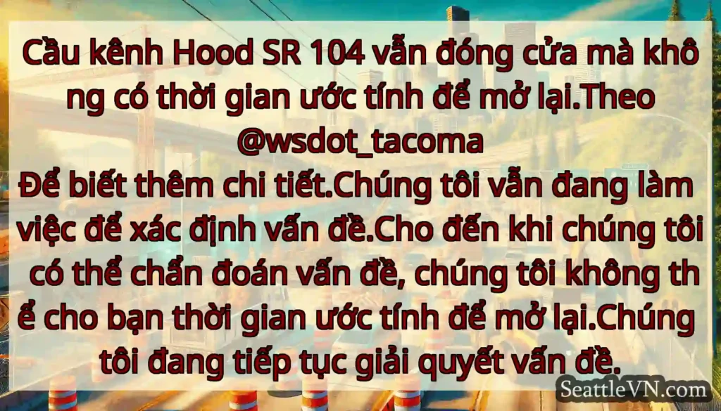 Cầu kênh Hood SR 104 vẫn đóng cửa mà không có