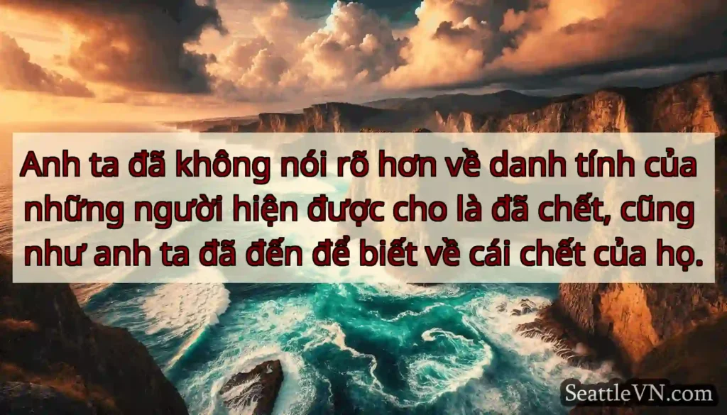 Anh ta đã không nói rõ hơn về danh tính của những