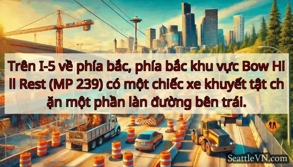 Trên I-5 về phía bắc, phía bắc khu vực Bow Hill