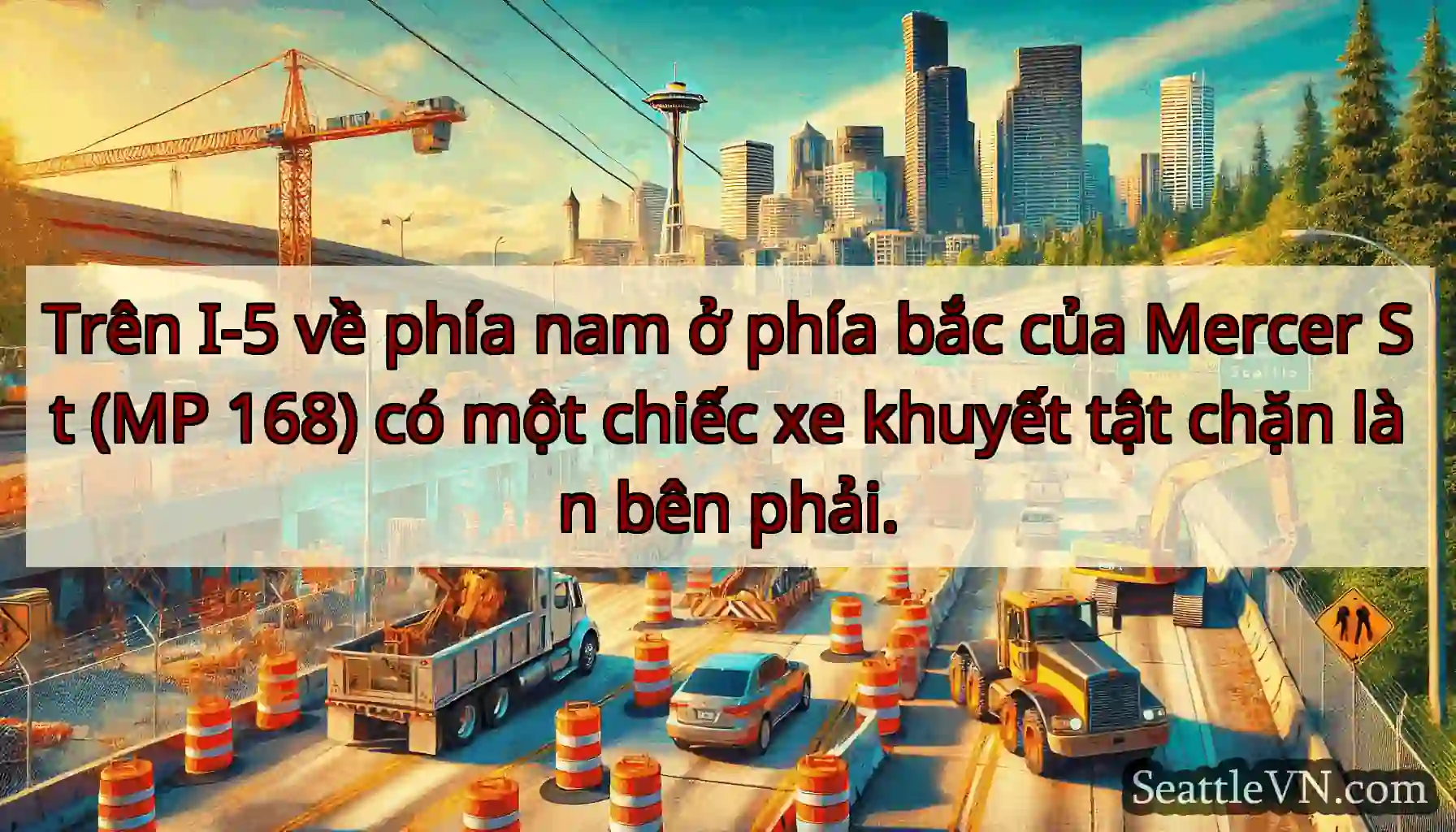 Trên I-5 về phía nam ở phía bắc của Mercer St (MP