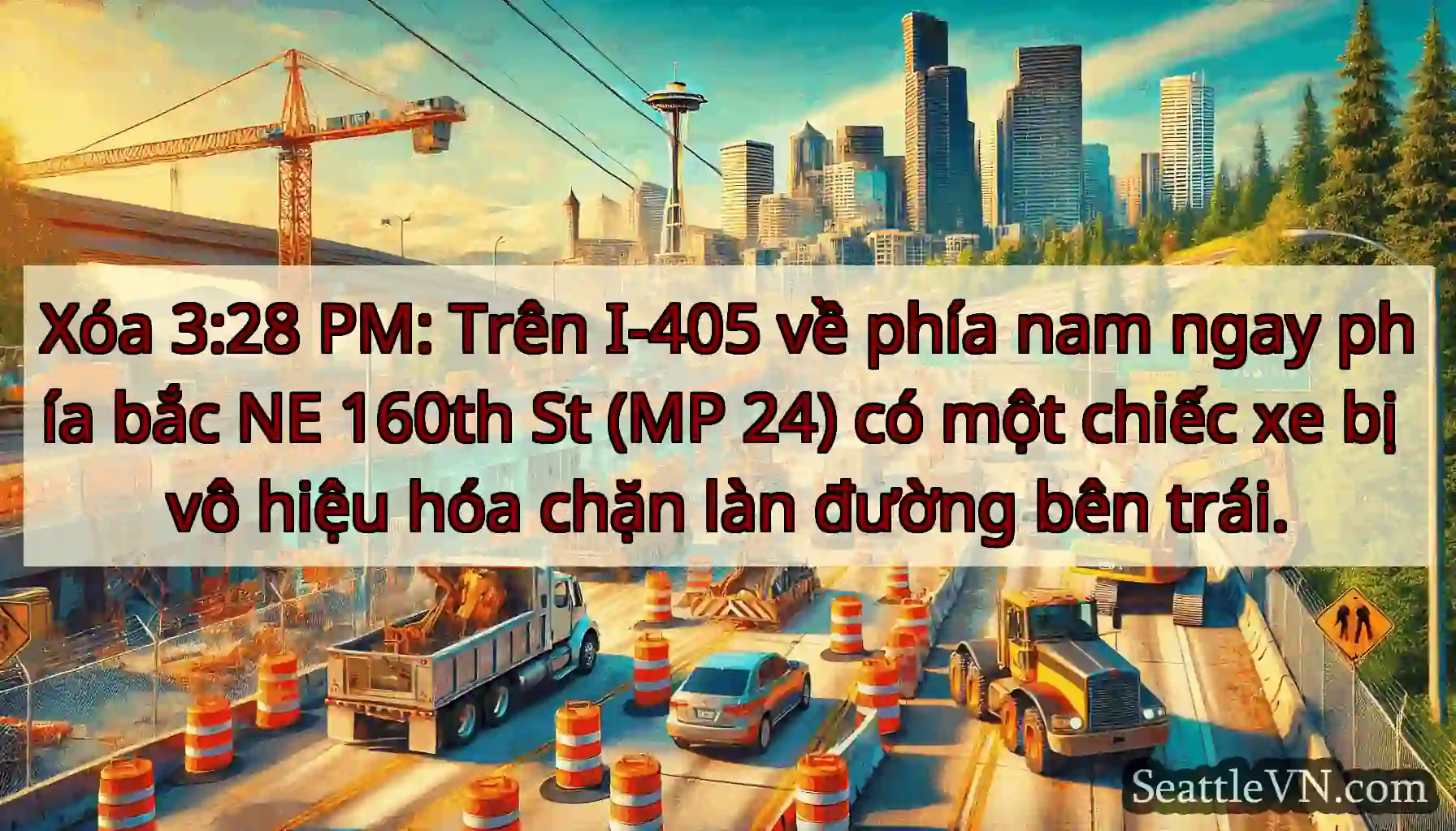 Xóa 3:28 PM: Trên I-405 về phía nam ngay phía bắc