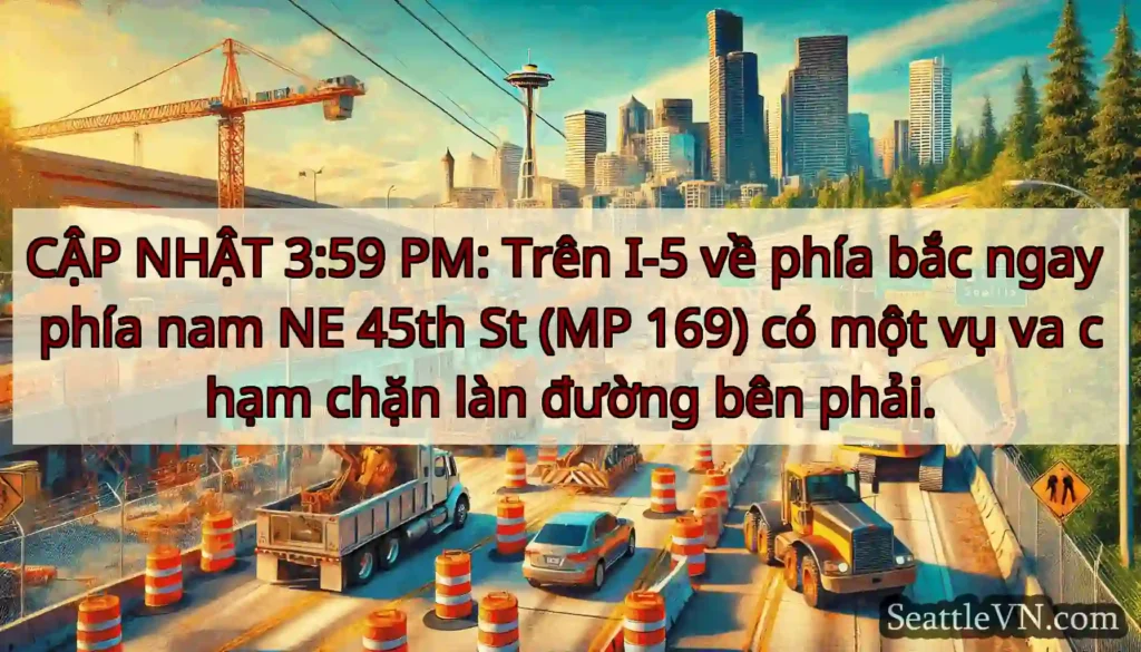 CẬP NHẬT 3:59 PM: Trên I-5 về phía bắc ngay phía