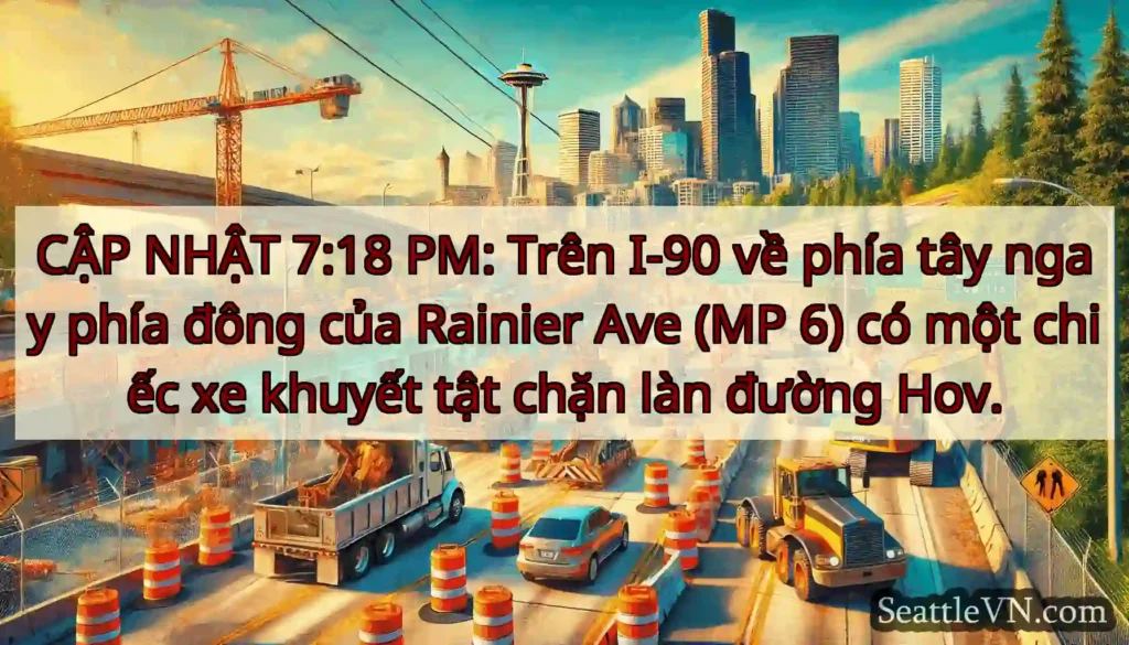 CẬP NHẬT 7:18 PM: Trên I-90 về phía tây ngay phía